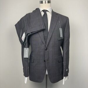 Michael Kors Mens Classic fit 2-pc Suit Jacket Blazer‎ 42S Brown Blue E101541